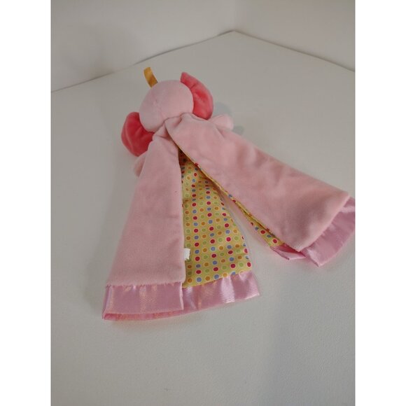 Kids Preferred Healthy Baby Pink Elephant Lovey Security Blanket Plush Polka Dot - Picture 5 of 5